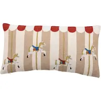 Bloomingville Merry-go-round kussen 30x60 cm Natuur