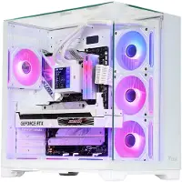 ITek DARK CAVE PANO, Tower, PC, Wit, ATX, Micro ATX, Mini-ITX, Gaming, Blauw, Groen, Rood