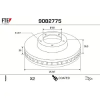 FTE 9082775 Remschijf