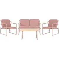 Beliani CALASCIO - Loungeset 4-zits - Bruin - Staal