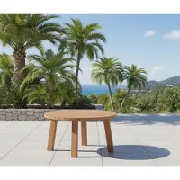 Lesli Living - Loungetafel teak ø80x40cm - Bruin