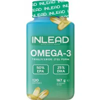 INLEAD Omega-3 1000mg Triglyceride Form (120 Caps) Unflavoured - Vitaminen, mineralen & gezondheid - Vetzuren