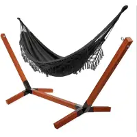 SandTropic HANGMAT 150kg!!! 220x150. Zeer sterk! Complete set met standaard! Geimpregneerd balken!!!
