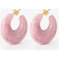 Sissy-Boy Lichtroze resin hoop oorbellen