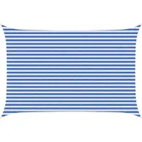 Syfax Zonneschaduwzeil Blauw en Wit 3 x 5 m HDPE
