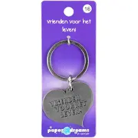 Paper Dreams Sleutelhanger metal vrienden voor (rvs)