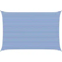 Syfax Zonneschaduwzeil Blauw en Wit 4 x 7 m HDPE