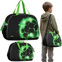 Starpak Voetbal, Ruime sport-/reistas met schouderriem voor jongens, met sleutelhanger, voor spelers tijdens de training 39x16x27cm