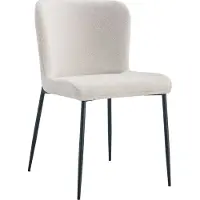 Huisenthuis.nl Stoel Jolie Beige - Metaal - Stof - Set van 2 - Zithoogte 49.5 cm - Zitdiepte 45 cm