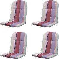 Madison kuipstoelkussen hoge rug nox - 96x45x3,5cm set van 4