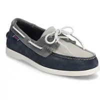 Sebago Men Docksides Portland Jib Navy Dark Grey Mid Grey-Schoenmaat 41,5