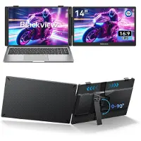 Blackview SCM5 Draagbare Monitor - 14-inch FHD Scherm - Uitbreidingsscherm voor Laptops 13-17,3 inch - Ultradun Ontwerp - 100W PD Snelladen - Plug & Play - Grijs