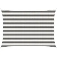 Syfax Zonneschaduwzeil Lichtgrijs en wit. 3,5 x 5 m HDPE