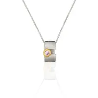 Orphelia HSG-017 - Ketting met hanger - Roestvrij staal / Zirkonium - 45 cm