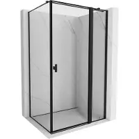 Mexen Mist T douchecabine, draaiend naar rechts 120 x 70 , zwart frame, zwart - 8A4T-120-070-70-70-P