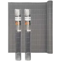 Ibergarden Iber Garden schutting / scheidingswand - 2x - Bamboe - 100 x 300 cm - grijs - gevlochten