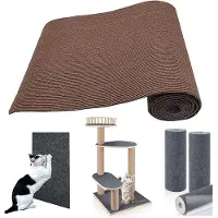 OEM Anti-slip mat voor katten, geschikt voor krabpalen, planken, trappen, banken, meubels, muren, zelfklevend, 198,7 x 40,8 cm, bruin