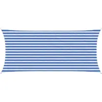 Syfax Zonneschaduwzeil Blauw en Wit 2 x 4 m HDPE