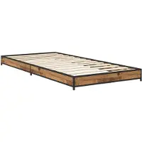 vidaXL Bedframe Oud hout 80 x 200 cm Bewerkt hout