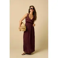 Sissy-Boy Donkerpaarse maxi jurk | Maat: M