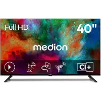 Medion 100.3 cm 40" Full HD TV Triple Tuner DVB-T2 HD DVB-C DVB-S2 2x HDMI USB sleeptimer mediaspeler VESA CI+, MD840002
