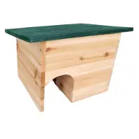 Spetebo Houten igelvriendelijk huis, ongeveer 34 cm x 28 cm x 25 cm - weerbestendig