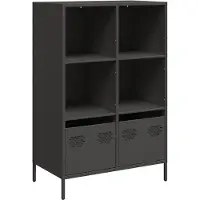 vidaXL Hoge kast 68x39x103,5 cm staal zwart