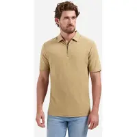 No-excess Polo short sleeve zipper sand
