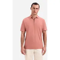 No-excess Polo short sleeve zipper coral