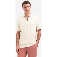 No-excess Polo short sleeve zipper stone
