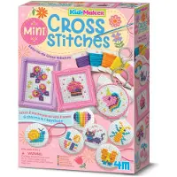 4M Knutselen - Mini Kruissteek Borduren - Kids - Creatief Speelgoed - Hobbypakket - KidzMaker - 5 Jaar