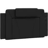 vidaXL Hoofdbordkussen "Viana" Zwart 100 cm Kunstleer