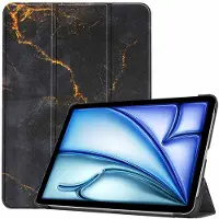 IMoshion Design Trifold Bookcase voor de Apple iPad Air 13 inch (2026) M4 / (2025) M3 / (2024) M2 - Black Marble