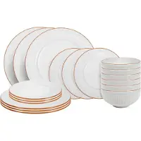 Cookinglife Serviesset Stratton 18-delig / 6 personen - 6 dinerborden, 6 ontbijtborden en 6 kommen