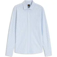 BOSS Overhemd 'Mysoft_2' pastelblauw / wit