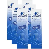 Unicare - Alles-in-één Lenzenvloeistof - 6 stuks 250ML - Voor Zachte Lenzen - voor Gevoelige Ogen - Inclusief 6 Lenzendoosjes