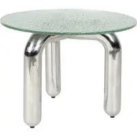 Dutchbone Marly Bijzettafel Glas/Chroom