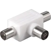 S-Impuls TV splitter met 2 uitgangen (plastic)