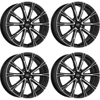 Dezent 4 Stuks AR zwarte velgen, 7.5Jx18, 5x108, geschikt voor Fiat Doblo