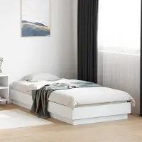 Prolenta Maison Exclusive - Bedframe met LED-verlichting (wit), 80 x 200 cm, houtvezel