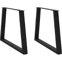 vidaXL Eettafelpoten 2 st V-vormig 90x(72-73,3) cm staal zwart