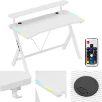 Huzaro Gaming Bureau Hero 1.9 RGB, Wit