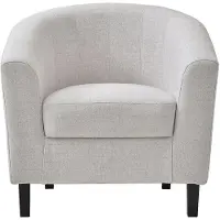 Vente-unique Cabrioletfauteuil in beige gemêleerde stof CRISTOBAL