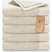 Walra Remade Handdoeken 50x100 cm - set van 5 - Zware kwaliteit 550 g/m2 - Beige