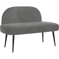 vidaXL Gevuld bankje met rugleuning Donkergrijs 110 x 60 x 76 cm