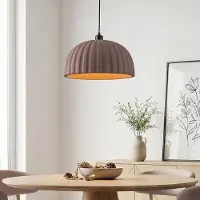 LumenXL Wabi Sabi hanglamp Kawasu - steeneffect in warmbruin
