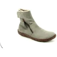 El naturalista Dames Leren enkellaarsjes N5457 grijs (39), Leer, Plat, Ritssluiting, Casual 254571110005_039