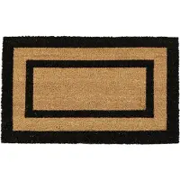 Relaxdays deurmat kokos standaard, antislip kokosmat, voetmat, voetveger lang natuur