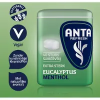 Anta Refresh eucalyptus menthol extra sterk suikervrij 72 Gram
