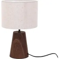 Home & Styling Tafellamp metaal met beige kap 23x23x27 beige Metaal Tafellamp